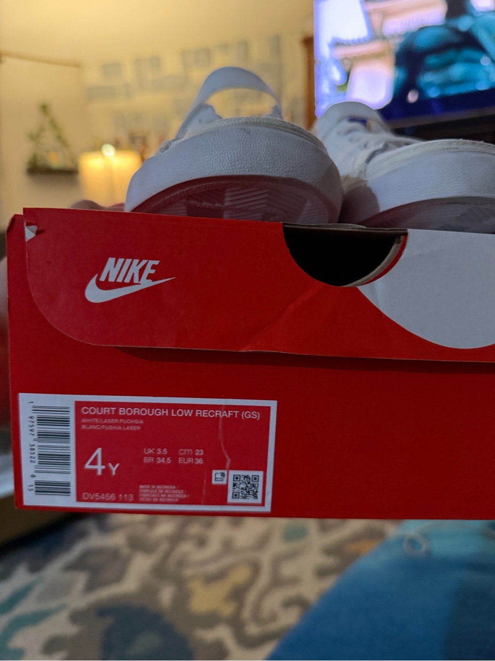 Nike Kids White Low-Top Sneakers
